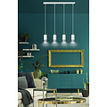 Karlstad 4L hanglamp wit en chroom cilinder GU10