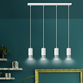 Karlstad 4L hanglamp wit en chroom cilinder GU10