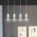 Karlstad 4L hanglamp wit en chroom cilinder GU10