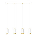 Karlstad 4L witte hanglamp met goud koker GU10