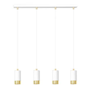 Karlstad 4L white hanging lamp with gold tube GU10