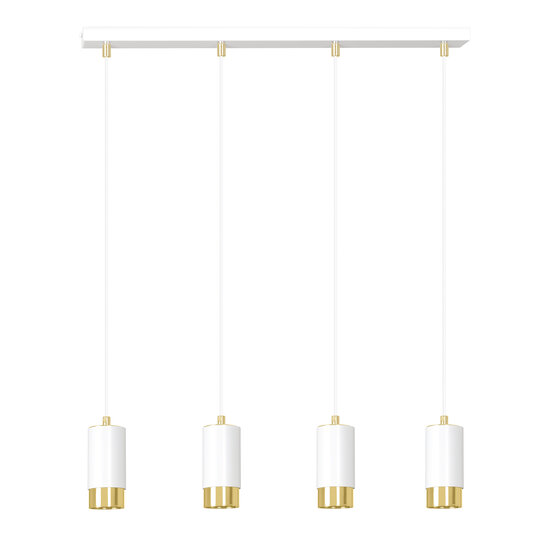 Karlstad 4L white hanging lamp with gold tube GU10