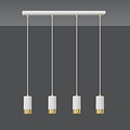 Karlstad 4L witte hanglamp met goud koker GU10