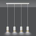 Karlstad 4L witte hanglamp met goud koker GU10