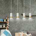 Karlstad 4L witte hanglamp met goud koker GU10