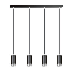 Karlstad 4L hanging lamp black and chrome cylinder GU10