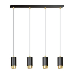 Karlstad 4L black hanging lamp with gold tube GU10