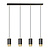 Karlstad 4L black hanging lamp with gold tube GU10