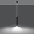 Vaxjo 1L pendant lamp black tube GU10