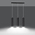 Vaxjo 3L pendant lamp black tubes 3x GU10