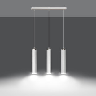 Vaxjo white cylinders 3L pendant lamp 3x GU10