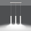 Vaxjo white cylinders 3L pendant lamp 3x GU10