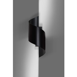 Lulea black spiral wall lamp G9