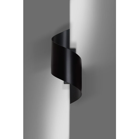 Lulea schwarze Spiralwandleuchte G9
