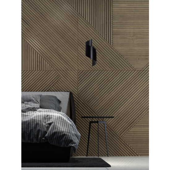 Lulea zwarte spiraal wandlamp G9