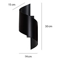 Lulea zwarte spiraal wandlamp G9