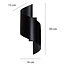 Lulea black spiral wall lamp G9