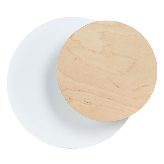 Emibig Emibig Kalmar blanc avec lampe murale en bois cercle 1x G9 - Éclairage parfait pour chaque espace