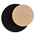 Emibig Emibig Kalmar noir avec lampe murale en bois cercle 1x G9