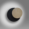 Emibig Emibig Kalmar noir avec lampe murale en bois cercle 1x G9 - Éclairage idéal pour votre intérieur