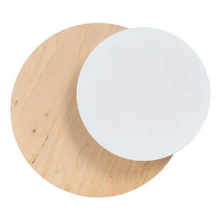 Kalmar aplique madera con círculo blanco 1x G9