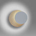 Kalmar Wandleuchte Holz mit weißem Kreis 1x G9