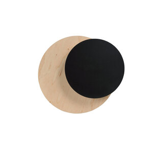 Kalmar aplique madera con círculo negro 1x G9