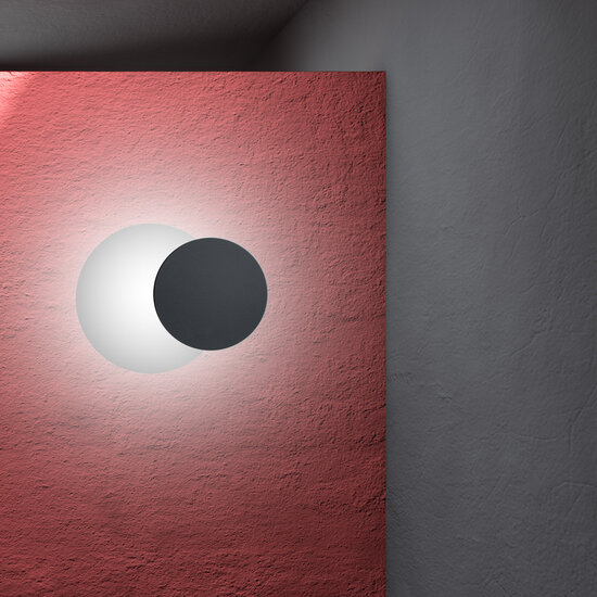 Kalmar 2 zwarte cirkels wandlamp 1x G9