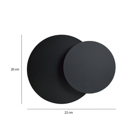 Emibig Emibig Kalmar 2 schwarze Kreise Wandleuchte 1x G9 - Perfekte Beleuchtung für jeden Raum
