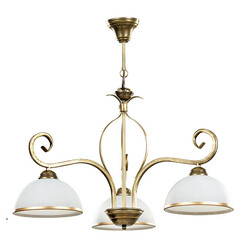 Lampe à suspension classique Sundsvall blanche et dorée 3x E27