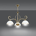 Lampe à suspension classique Sundsvall blanche et dorée 3x E27