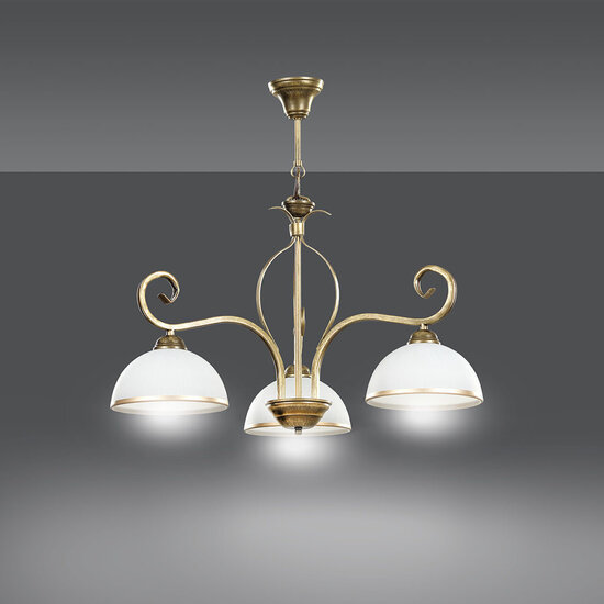 Sundsvall classic hanging lamp white and gold 3x E27