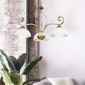 Sundsvall classic hanging lamp white and gold 3x E27