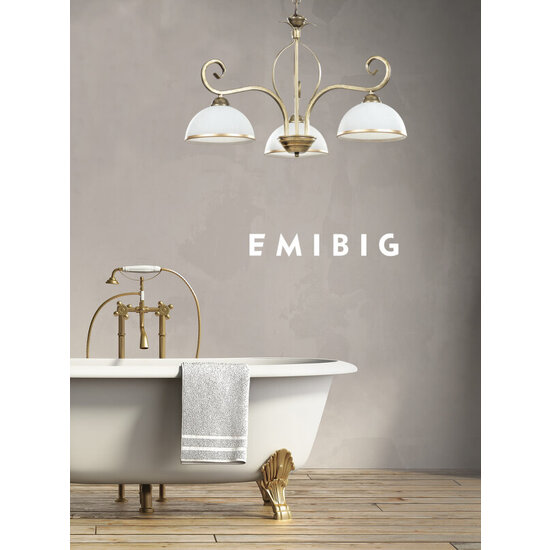 Sundsvall classic hanging lamp white and gold 3x E27