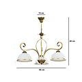 Sundsvall classic hanging lamp white and gold 3x E27