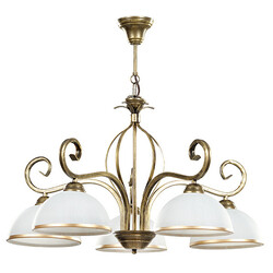 Sundsvall 5L classic hanging lamp white and gold 5x E27