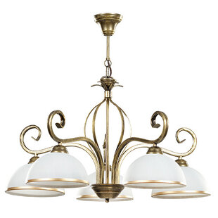 Sundsvall 5L classic hanging lamp white and gold 5x E27
