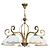 Sundsvall 5L classic hanging lamp white and gold 5x E27