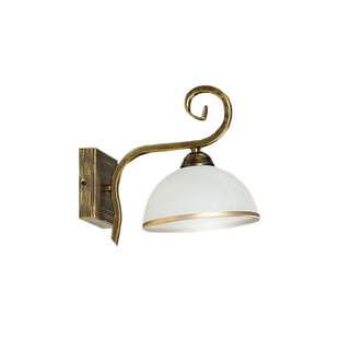 Sundsvall classic wall lamp white and gold 1x E27