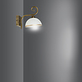 Sundsvall classic wall lamp white and gold 1x E27