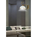 Sundsvall classic wall lamp white and gold 1x E27
