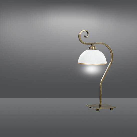 Lampe de table Sundsvall blanc et or classique 1x E27