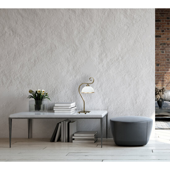 Lampe de table Sundsvall blanc et or classique 1x E27