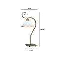 Lampe de table Sundsvall blanc et or classique 1x E27