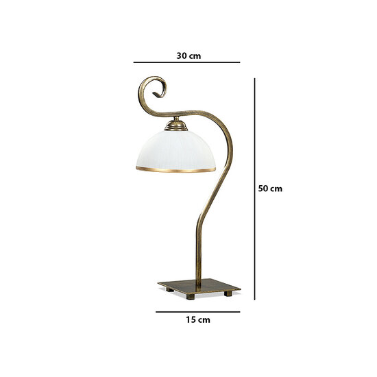 Lampe de table Sundsvall blanc et or classique 1x E27
