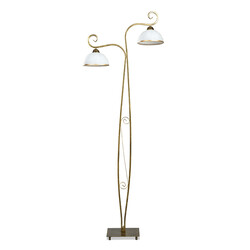 Sundsvall floor lamp classic white and gold 2x E27