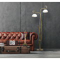 Sundsvall floor lamp classic white and gold 2x E27