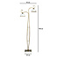 Sundsvall floor lamp classic white and gold 2x E27