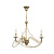 Borlange 3L classic chandelier 3x E14 gold