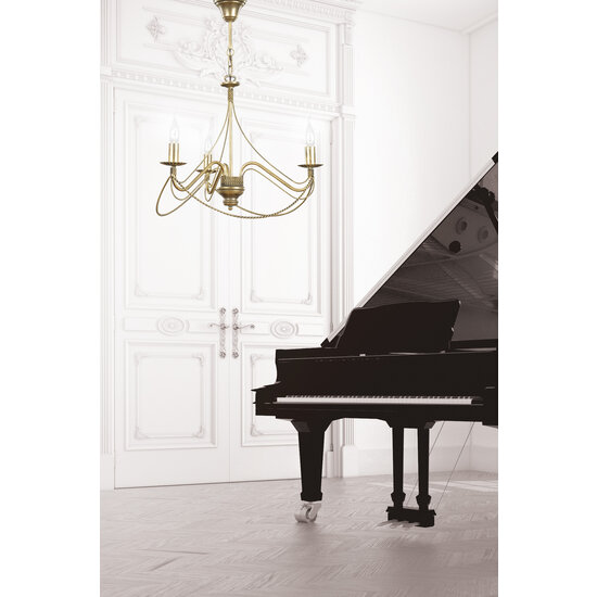 Borlange 3L classic chandelier 3x E14 gold